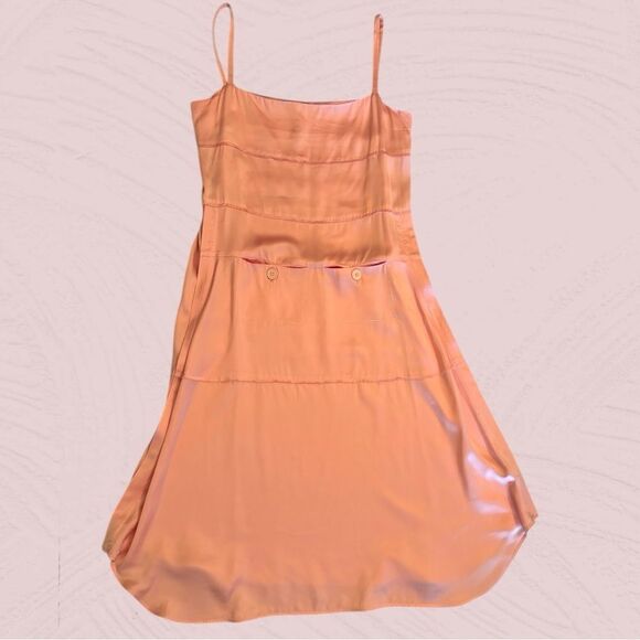 Carven satin midi dress peachy pink - Picture 10 of 16